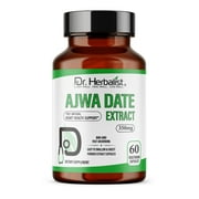 Dr. Herbalist Ajwa Date 350mg - 60 Capsules | Non-GMO | Vegetarian