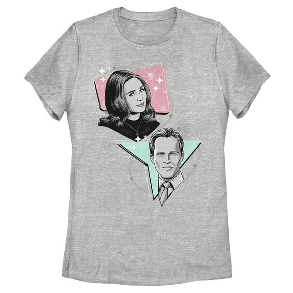 Women's Marvel WandaVision Retro Pastel  Graphic Tee Athletic Heather 2X Large