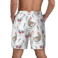 thumbnail image 2 of Lsque Mens Swim Trunks Funny Chicken Pattern - Bathing Suit Compression Liner - Beach Swim Shorts Swimwear - (S-3XL) - Stretch Quick Dry -, 2 of 9