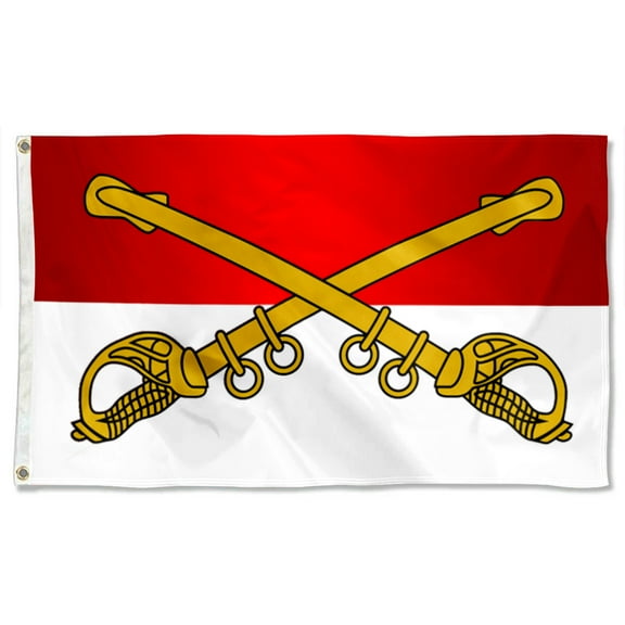 Cayyon Cavalry Branch Flag 3x5Feet Military Banner with 2 Brass Grommets
