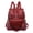 Red, variant on Fashion Backpack with Detachable Strap Women's Travel Leather Daypack Students Shopping Crossbody Shoulder Bags Brown