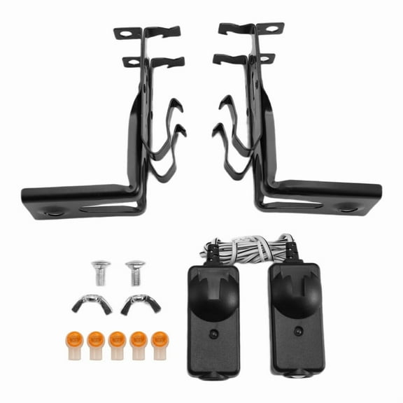 2Pcs Garage Door Opener Safety Sensor Beam Eyes Fit for with Brackets,2 x Garage Door Opener,2 x bracket,Black