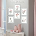 thumbnail image 4 of Lambs & Ivy Watercolor Floral Unframed Nursery Child Wall Art 6pc - Pink/Gray, 4 of 5