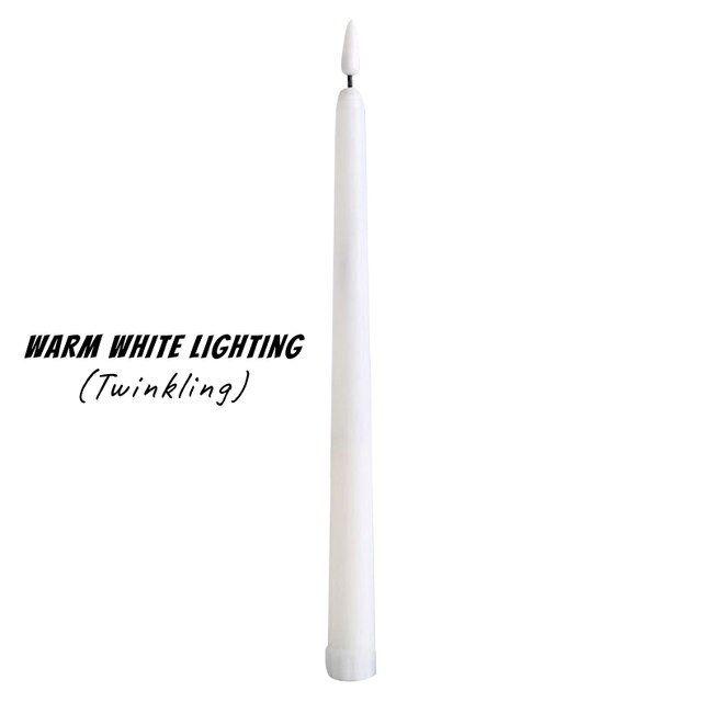 Long Christmas Flameless Taper Candles Battery Powered Candle Light