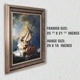 thumbnail image 3 of Christ in The Storm On The Sea of Galilee by Rembrandt van Rijn Faux Wood Gran With Silver Edge Framed Size:25.5x21.5 inches,Image Size:20x16 inches,The World Classic Art Reproductions for HomeDécor, 3 of 6