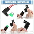 thumbnail image 5 of Unique Bargains 2 Set Car Inline Fuse Holder Waterproof Blade Style ATO/ATC Holder 30A 12A Gauge Wire Harness with Cover, 5 of 6