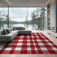 thumbnail image 2 of ODIKA 8'x10' Washable Area Rug Non-Shedding, Easy Care, Farmhouse Gingham Grid Striped Christma Plaid Checkered Checked Playful for King Size Bedroom Under Bed, Master Suite, 2 of 7