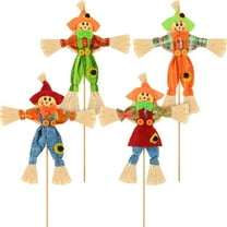 Fall Scarecrow Halloween Decorations, 8 Pack 13.4" Harvest Yard Garden Porch Decor for Home, Thanksgiving Autumn Display