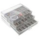 thumbnail image 1 of Organizador de joyas, caja para guardar pendientes y anillos, con cajones, transparente, para guardar joyas, para pendientes, anillos y pulseras, 1 of 7