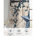 thumbnail image 6 of Texas Star Vintage Sheer Curtains 84 Inch Length 2 Panels Set for Living Room/Bedroom, Retro Navy Blue Berry Wooden Kitchen Curtains Grommet Semi-Sheer Curtains Drapes Window Treatments 42"x84"x2, 6 of 7
