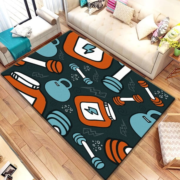 Encantadora alfombra de pintura de silueta de dibujos animados área grande negro suave decoración del hogar estilo bohemio1580x120cm (31x47 pulgadas)80x120cm (31x47 pulgadas) zhangyuxiang unisex