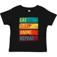 thumbnail image 3 of Inktastic Eat Sleep Anime Repeat Boys or Girls Toddler T-Shirt, 3 of 5