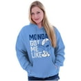 thumbnail image 2 of Sleepy Smurf Monday Got Me Like Funny Unisex Plus Size Hoodie Brisco Brands 4X, 2 of 3