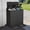 Black, variant on Uforic 62 Gallon Double Compartment Outdoor Trash Can, Waterproof Resin Garbage Bin with Tiered Lid & Drip Tray for Patio, Deck, Backyard, Black