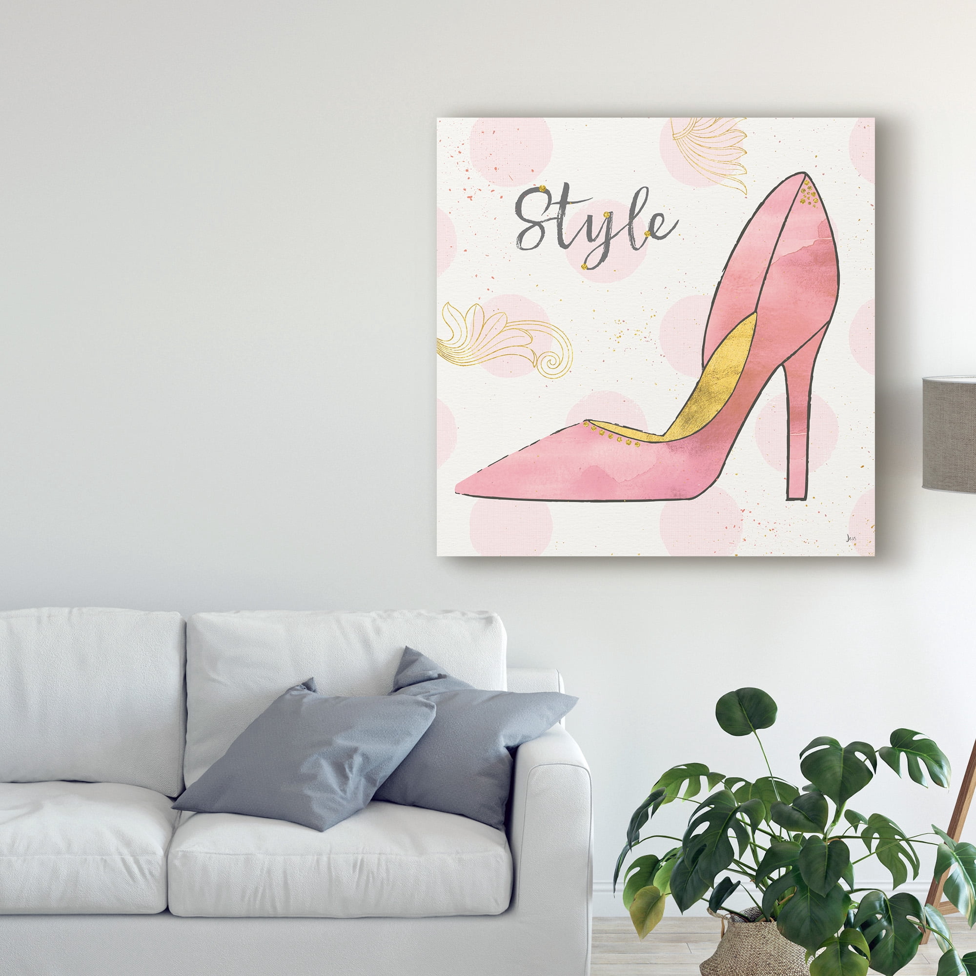 Trademark Fine Art 'Fashion Blooms I Pink' Canvas Art by Jess Aiken