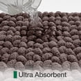 thumbnail image 5 of FRABE Luxury Bathroom Rug, Ultra Soft Quick Dry Bath Mat, Non-Slip Absorbent Thick Chenille Bath Rug, Cozy Braid Design Floor Mat for Bathtub, Sink, Laundry, Bedroom, Brown, 16"x24", 5 of 9