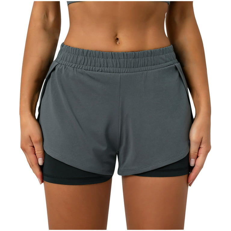 Samickarr Summer Savings Clearance!Running Shorts For Women High Waist Yoga  Short Abdomen Control Training Pants 