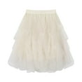 thumbnail image 5 of Tulle Skirts for Women Elastic Waist Ruffled Mesh Puffy Ballet Tutu Skirts 50s Carnival Party Mini Skirt, 5 of 5