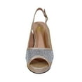 thumbnail image 2 of Floral Women's Nadia Extra Wide Width Rhinestone Studded Peep-Toe Platform Slingback, 2 of 6