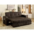 thumbnail image 2 of Furniture of America Byrde Transitional Fabric Convertible Sofa in Brown, 2 of 8