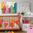 thumbnail image 2 of Stupell Industries Kid's Safari Animal City Scene Elephant Giraffe Owl Canvas Wall Art Design by Jennifer McCully, 36" x 48", 2 of 5