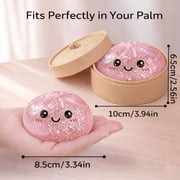 Glitter Dumpling Squishies Mystery Box Squeeze Toy, Easter Squishy Dumpling Fidget Toys for Adults, Stress Relief Sensory Toy(Pink)