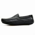 thumbnail image 4 of Big Size Men's Casual Loafers Slip On Leather Shoes Comfortable Lightweight Driving Shoes Male Moccasins Classic Penny Loafer Flats Boat Shoes Outdoor Walking Shoes, 4 of 19