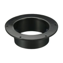 Uxcell 4" Duct Connector Flange ABS Ducting Airflow Tube Vent Connector Black