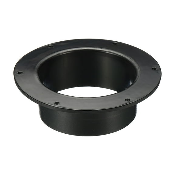 Uxcell 4" Duct Connector Flange ABS Ducting Airflow Tube Vent Connector Black