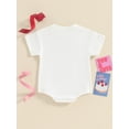 thumbnail image 5 of Gureui Infant Baby Boy Birthday Romper Cartoon Letter Print Round Neck Short Sleeve Bodysuit Toddler Tops, 5 of 9