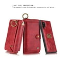 thumbnail image 3 of Samsung Galaxy Note 10 Plus Wallet Detachable Case, Dteck Zipper Purse Phone Case Multi-functional Folio Flip Leather Removable Magnetic Back Cover For Samsung Galaxy Note10+, Red, 3 of 10