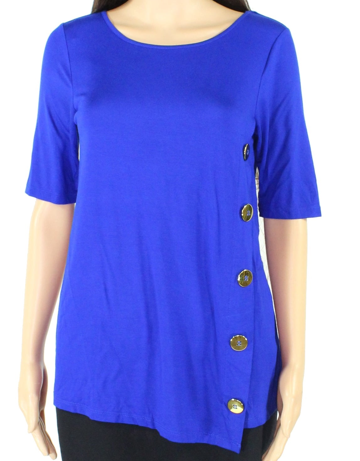 Cable & Gauge Women's Top Royal Medium ButtonDetail M