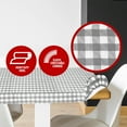 thumbnail image 5 of Sorfey Fitted Picnic Table Cover Checkered Rectangle Tablecloth, Gray 60"x 30", 5 of 6