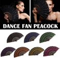 thumbnail image 3 of Pure Sequins Plastic Fan Dancing Fan Folding Fan Embroidered Props Hand-embroidered Dance Fan D3R4, 3 of 6