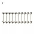 thumbnail image 6 of GKNET 10X Stainless steel Ball Tongue Navel Nipple Barbell Bars Body Piercing Rings_yi-8#-1.6*18*5mm, 6 of 9