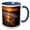 Blue/White, variant on 3drose, Usa, New Jersey, Cape May. Sunrise on Ocean and Beach., 11oz Magic Transforming Mug
