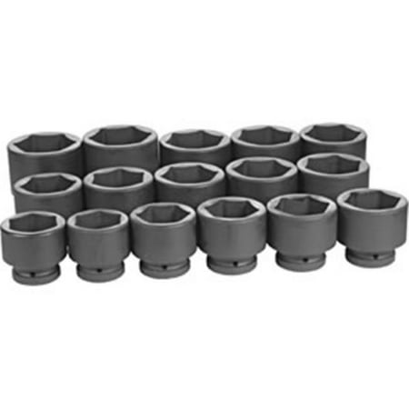 

16 Pc 1 Drive 6 Pt Standard Length Fractional Impact Socket Set