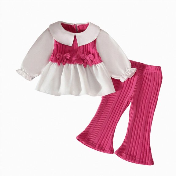 Toddler Baby Girl Clothes Set Long Sleeve Sweatshirt and Pants Fall Winter Outfits 6-12 Months 12-24 Months 2t 3t 4t 5t 6t 7t 8t 9t Children,Playwear 2-3 Years