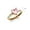 Pink, variant on Stainless Steel Light Luxury Style Design Heart Shape Love Color Diamond Ring Type Ring Packing List Polishing