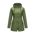 thumbnail image 5 of Zeliretfy Womens Long Waterproof Rain Jacket Windproof With Hood For Outdoor Hiking Travel Casual Wear Lightweight Rain Coat Trench Style Outerwear Coat, 5 of 10