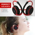 thumbnail image 3 of YUNOVA Small Bluetooth Headphones Wrap Around Head - Sports Wireless Headset with Built in Microphone and Crystal-Clear Sound, Foldable and Carried in The Purse, and 12-Hour Battery Life, 3 of 6