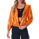 thumbnail image 1 of Chaqueta Brillante de Mujer Inspire Chic de Manga Larga Ligera con Cremallera y Capucha Metálica XS Naranja, 1 of 6
