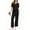 Black, variant on MOYIKO 2 Piece Sets for Women Casual Summer Travel Vacation Outfits Short Sleeve Tops Wide Leg Pants with Pockets Lounge Sets