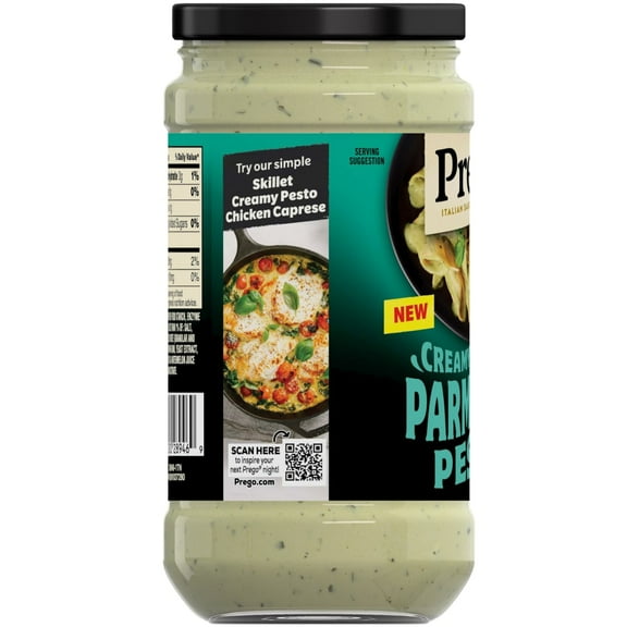 Prego Creamy Parmesan Pesto Pasta Sauce