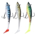 thumbnail image 1 of Señuelo de simulación Artificial suave con cola en T, cebo de pesca en el mar, accesorio de señuelo, señuelo suave con revestimiento, 1 of 13