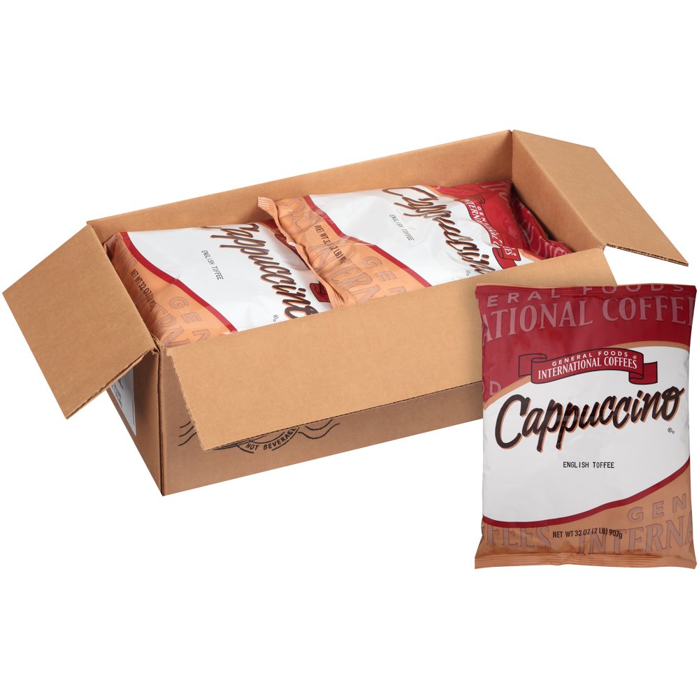 GENERAL FOODS INTERNATIONAL CAFÉ English Toffee Cappuccino Powder, 2 lb