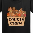 thumbnail image 4 of Inktastic Cousin Crew Cute Turkey Family Youth T-Shirt, 4 of 5