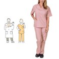 thumbnail image 4 of Conjunto de uniformes médicos ANGGREK para mujer rosa, 4 of 8