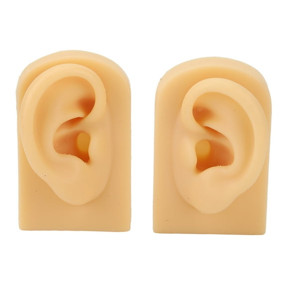 Piercing Ear Model,1 Pair Silicone Ear Practice Ear Model Silicone Flexible Ear Model Professionally Tested