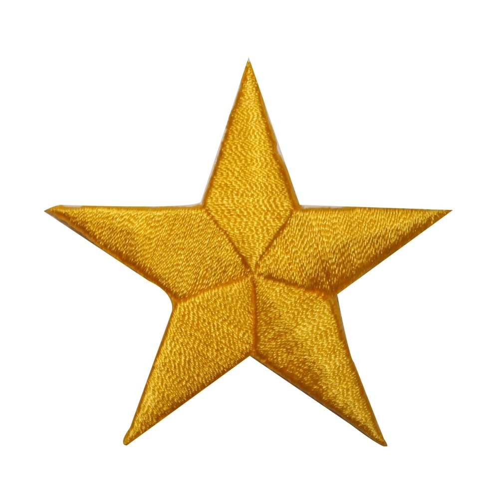 ID 3449 Yellow Star Patch Symbol Space Night Sky Embroidered Iron On